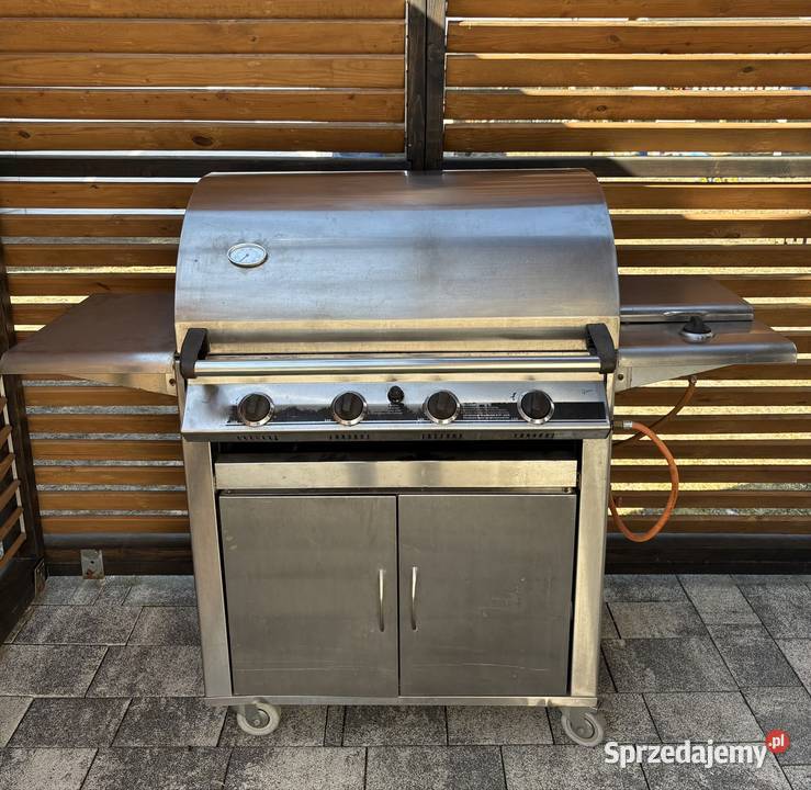 Duży grill gazowy 4 palniki 1 nierdzewny łódzkie Góra Bałdrzychowska-Kolonia sprzedam