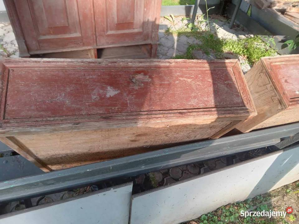 Stara drewniana szafa do renowacji Huszczka Duża