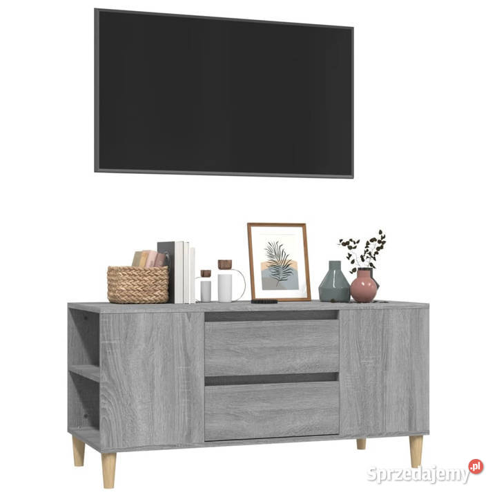 Szafka pod TV szary dąb sonoma 102x445x50 RTV RTV Warszawa