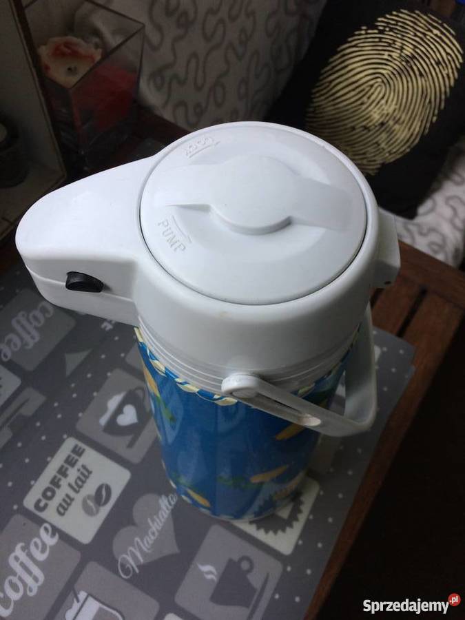 Termos z pompką na gorącą kawę czy herbatę mazowieckie sprzedam