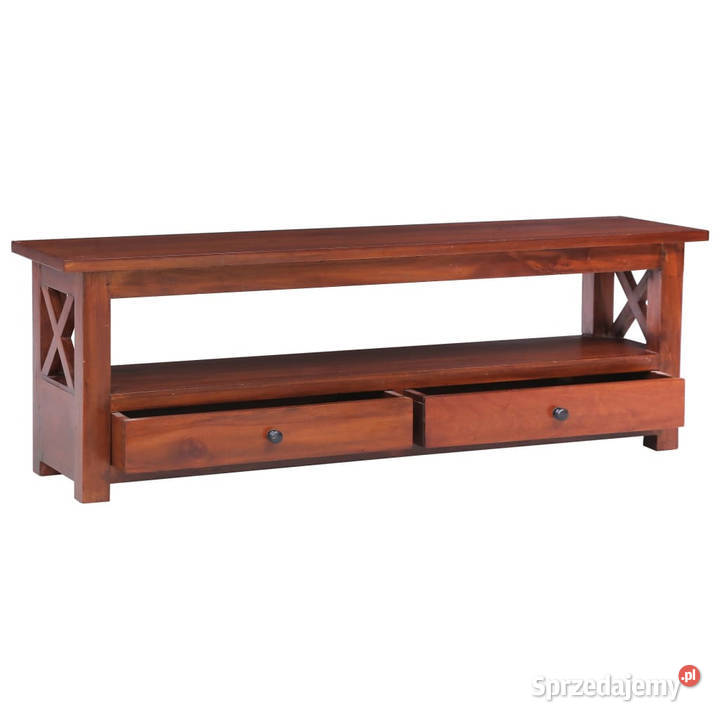 Szafka pod TV brązowa 115x30x40 lite drewno Warszawa