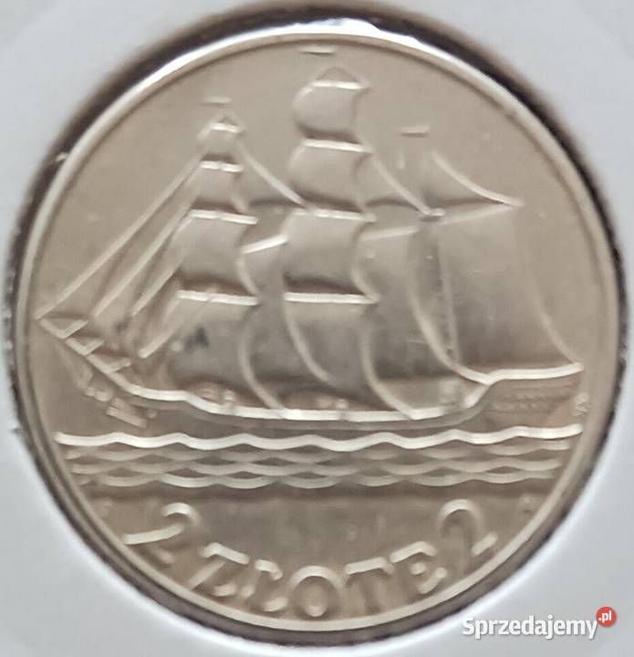 2 Żaglowiec 1936 r 7 srebro oryginał Cudeńko Konin