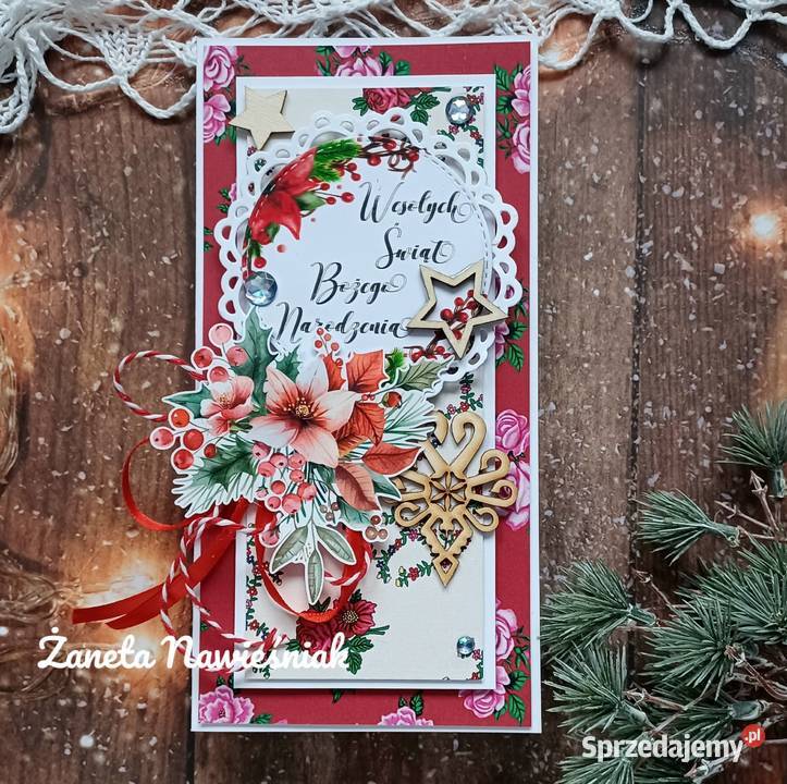 Kartki świąteczne z kopertą góralskie Boże Mszana Dolna