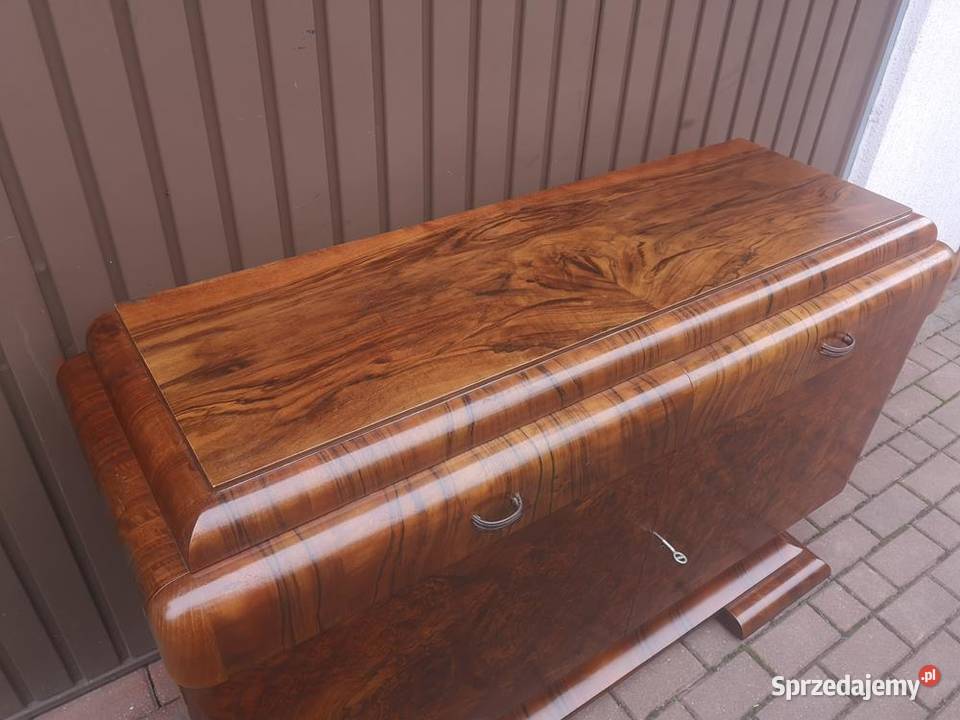 Komoda ARTDECO RTV Orzech Zjawiskowa Stara Antyk Meble Swarzędz