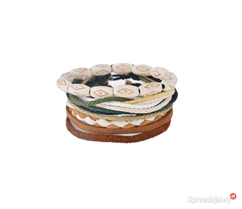 109 Nowe bransoletki męskie zesta sznurki Szczecin