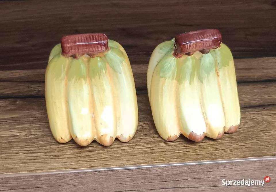 Solniczka pieprzniczka banan ceramiczna kamionka Zbylitowska Góra