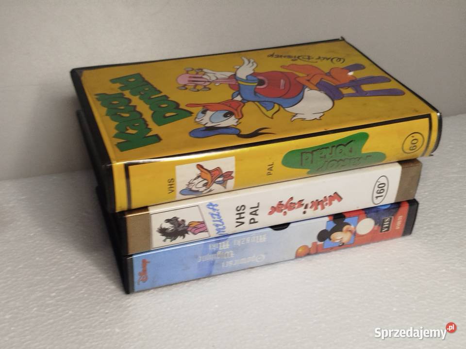 Bajki na kasetach VHS Wilk i zając Myszka Miki Zgierz