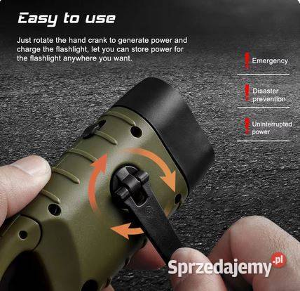 Latarka LED na korbkę solar bez baterii mazowieckie Warszawa