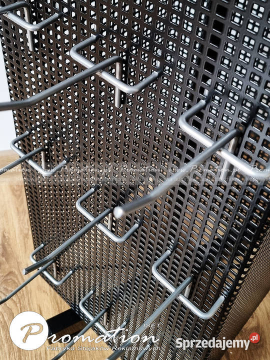 Stojak obrotowy perforacja czarny na ladę do