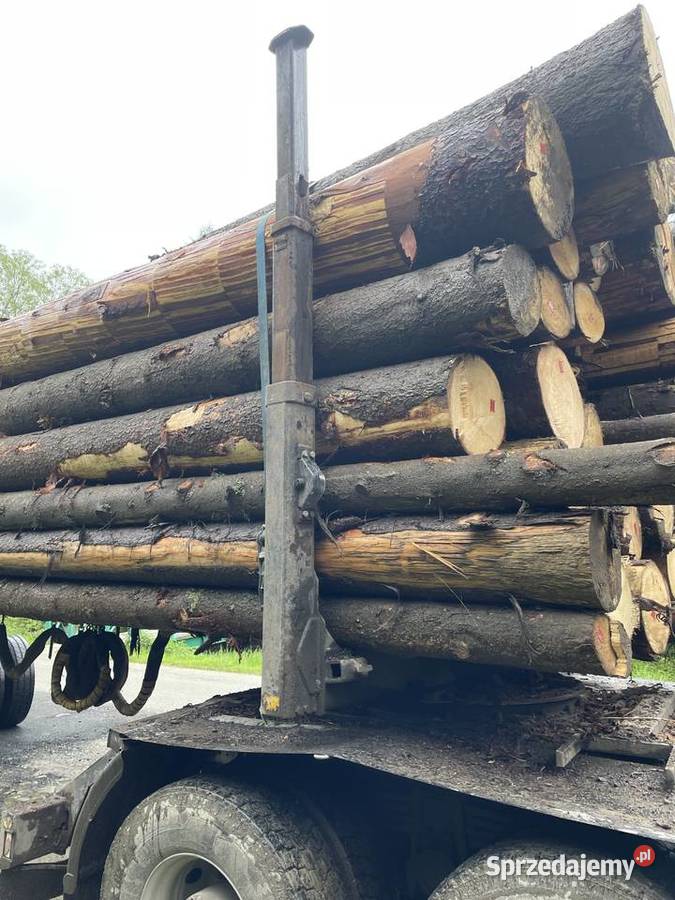 Drewno tartaczne rozładunek HDS małopolskie Wadowice