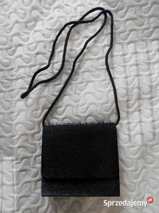 Torebka Kopertówka Wieczorowa Imprezowa Czarna Torby i torebki Łomża