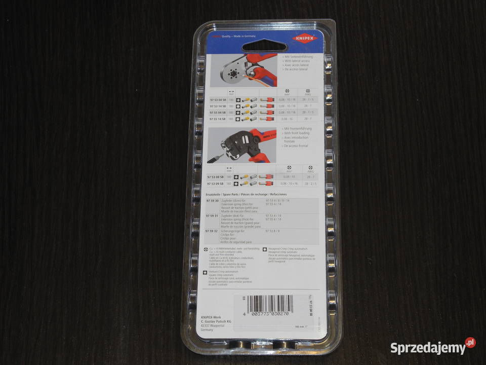 NOWE KNIPEX 97 53 04 Szczypce do zagniatania wielkopolskie Pleszew sprzedam