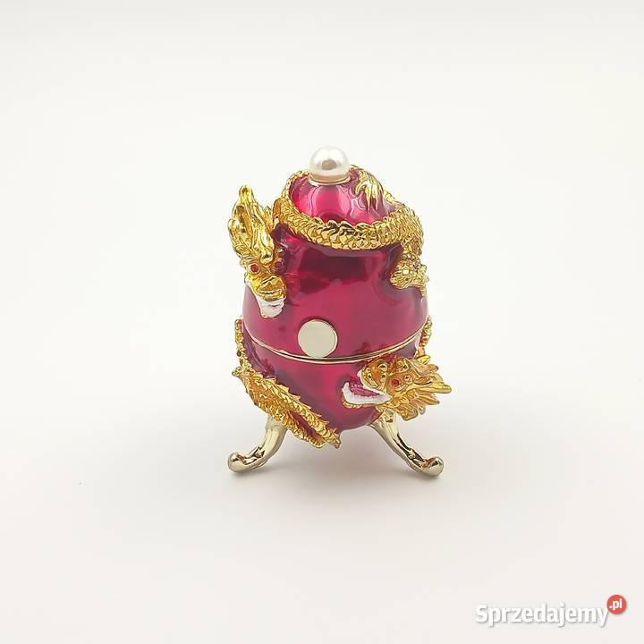 Jajko jajo faberge pojemniki szkatułka czerwone Zawiercie