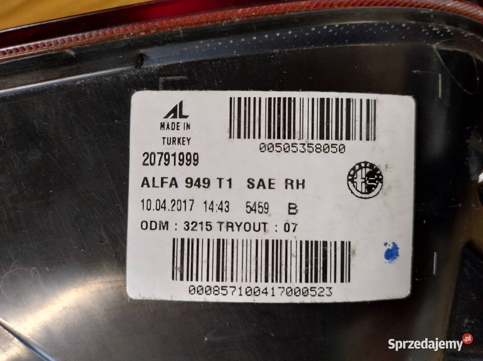 Lampa tył prawa Alfa Romeo Stelvio