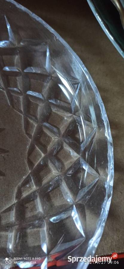 Talerzyk kryształowe szkło Szlifowanie w romby