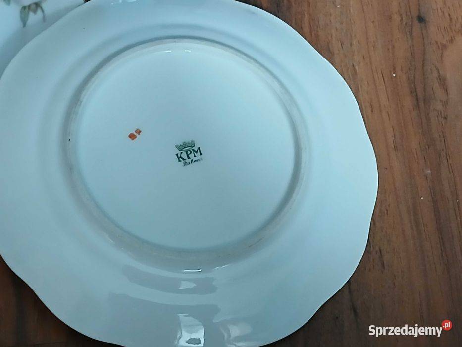 Zestaw starych 6 talerzyków porcelanowych KPM