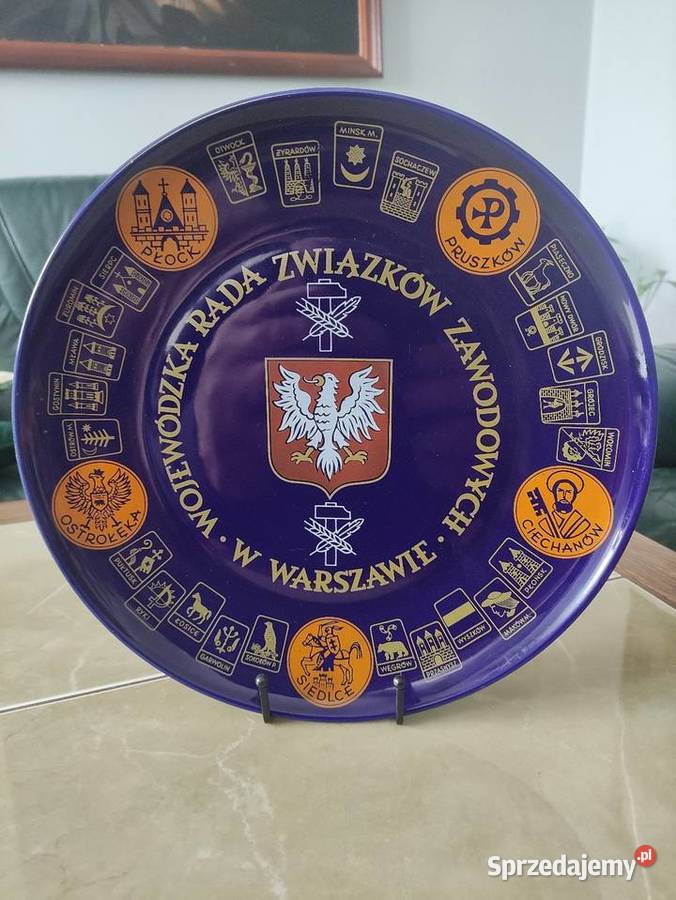 Duży talerz ceramiczny Pruszków lubelskie Janów Lubelski