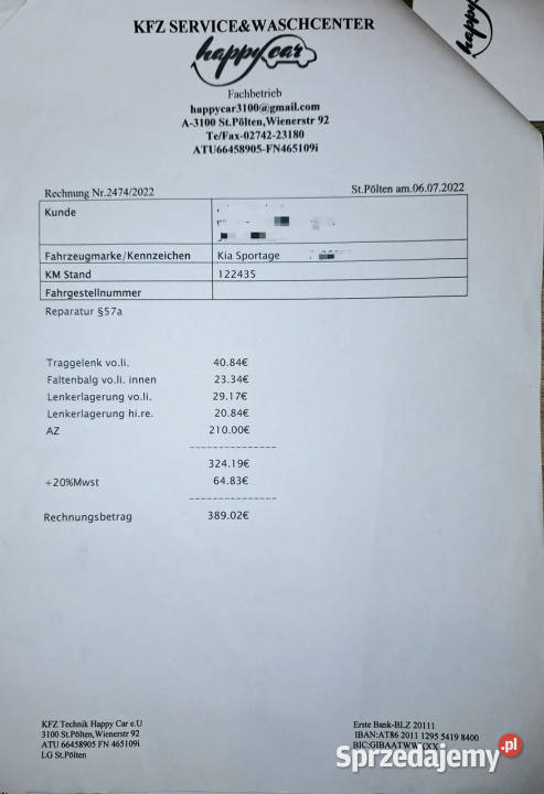 Kia Sportage 4X4 ŁADNA 20benzyna tempomat Olsztyn