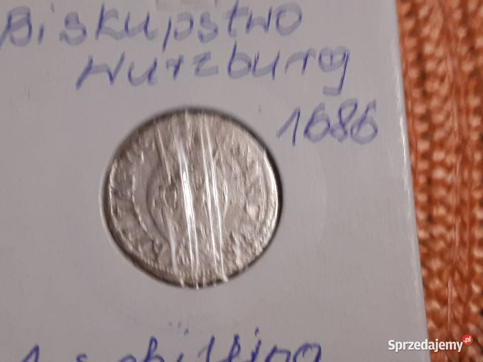 moneta srebrna Biskupstwa Wurzburg z 1686r
