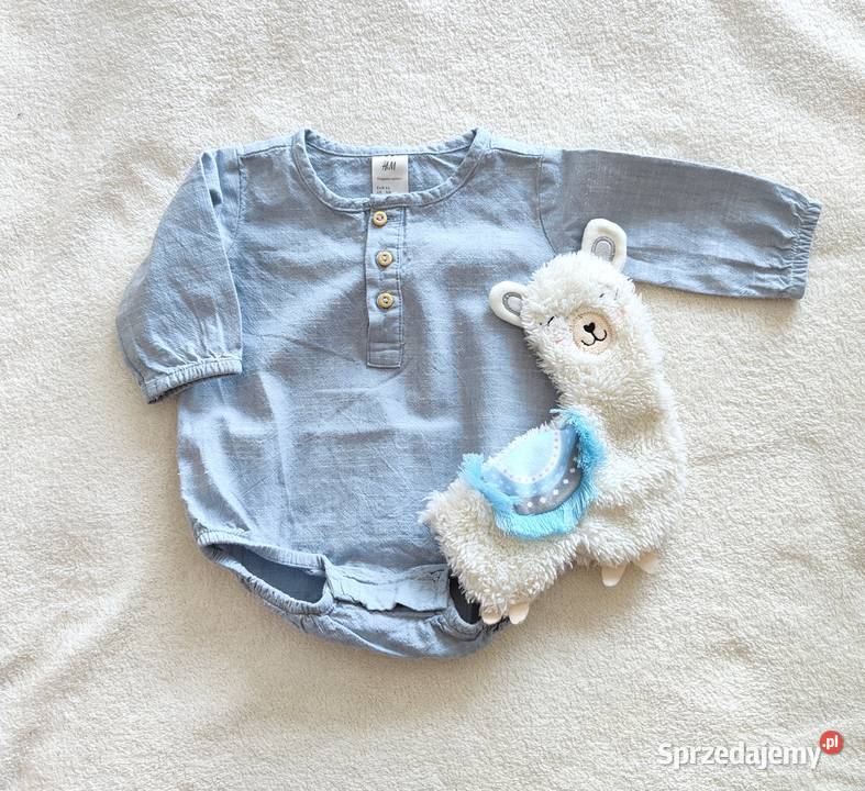 Body HM 56 niebieskie bawełna kombinezon newborn Szczecin