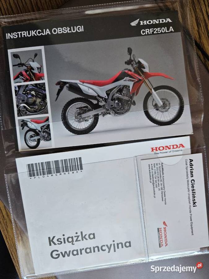 Motocykl HONDA CRF 250L NOWY 860 Salon Pierwszy Zakopane