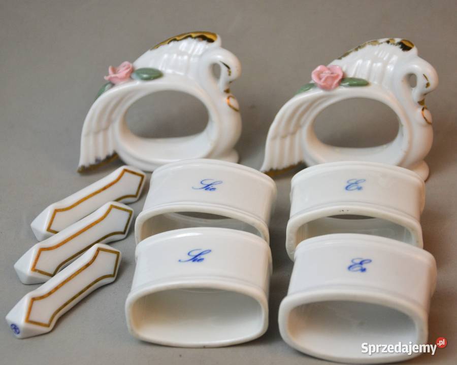 Porcelanowe serwetniki obrączki do kolekcji 3 mazowieckie Pomiechówek