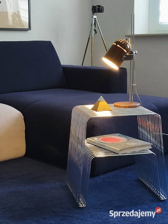 Stolik metalowy design lat 80