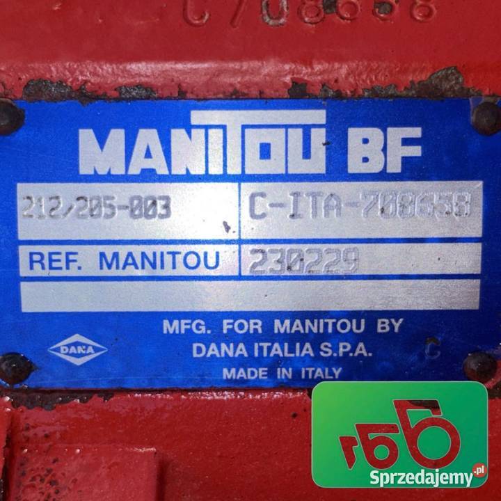 Most napędowy Dana 212205003 Manitou MT 732