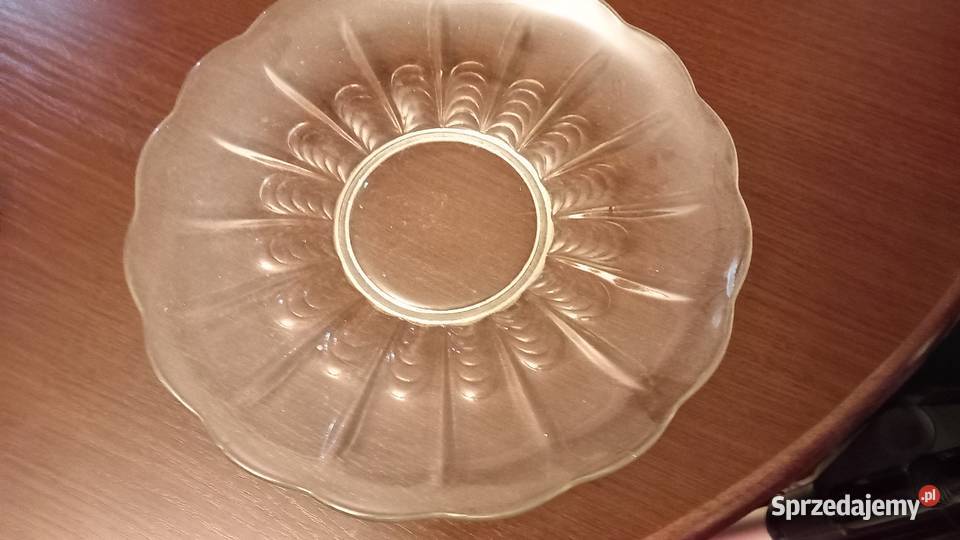 Półmisek stare szkło Ząbkowice
