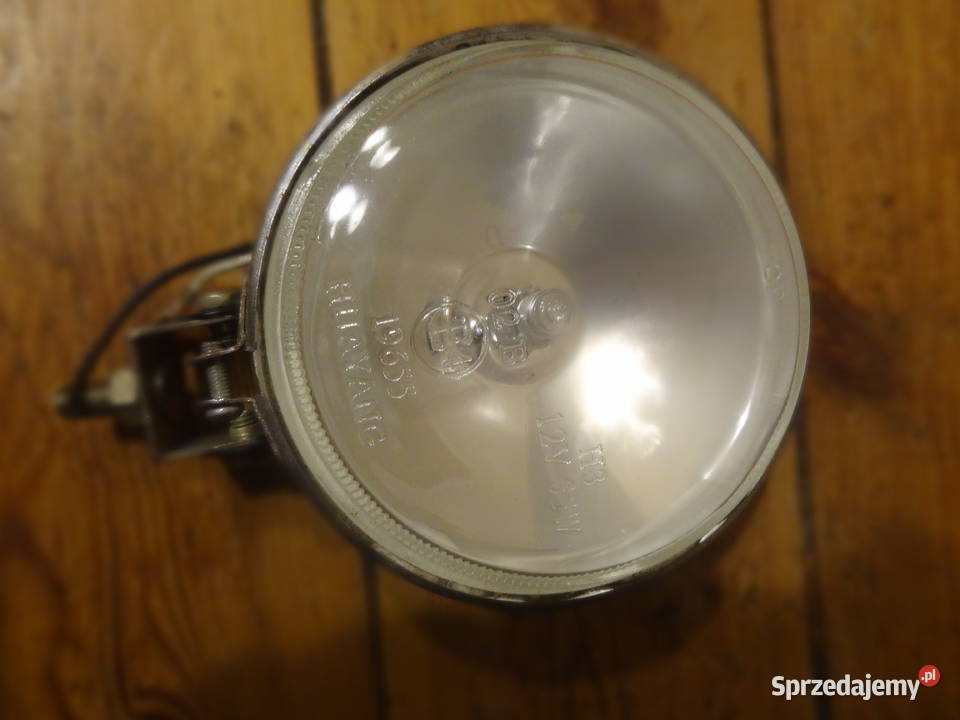 Lampa robocza okrągła metalowa 91mm z żarówką Poznań