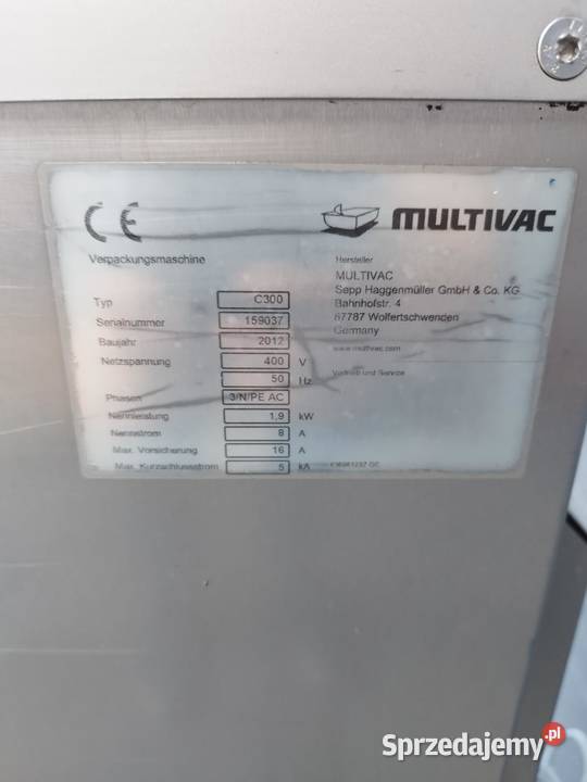 Pakowaczka komorowa Próżniowa Multivac C300 Kraków