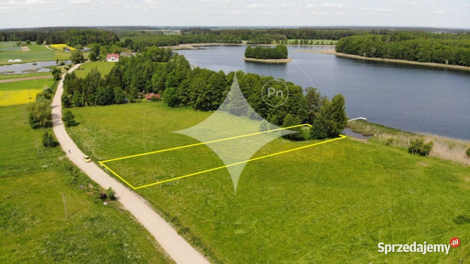 Działka rolna linia brzegowa Jez Krzywe Mazury 21m Cisy