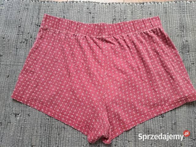 Malinowe spodenki do spania z kokardą L Trąbki Wielkie