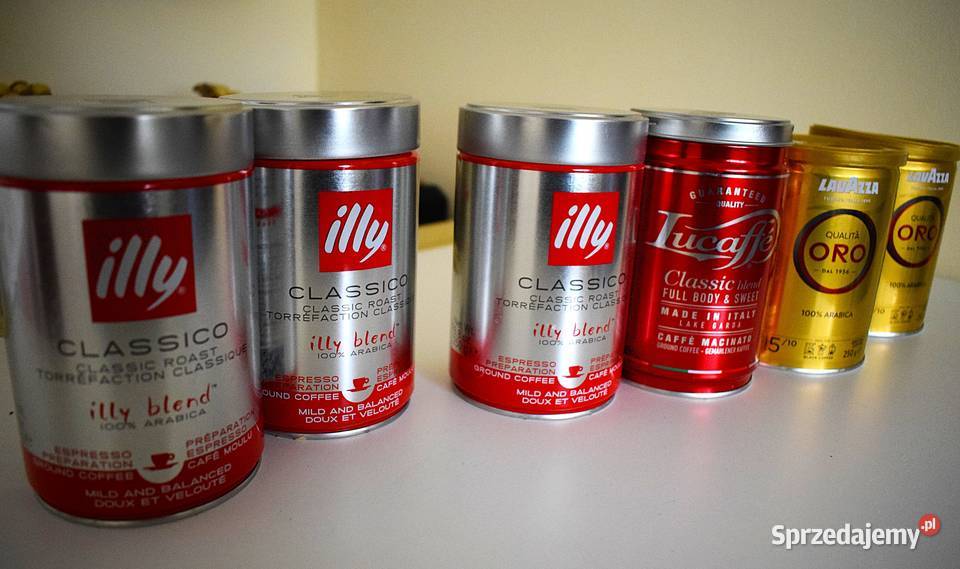 Metalowe puszki kawach illy Lavazza Lucaffe Chełmno sprzedam