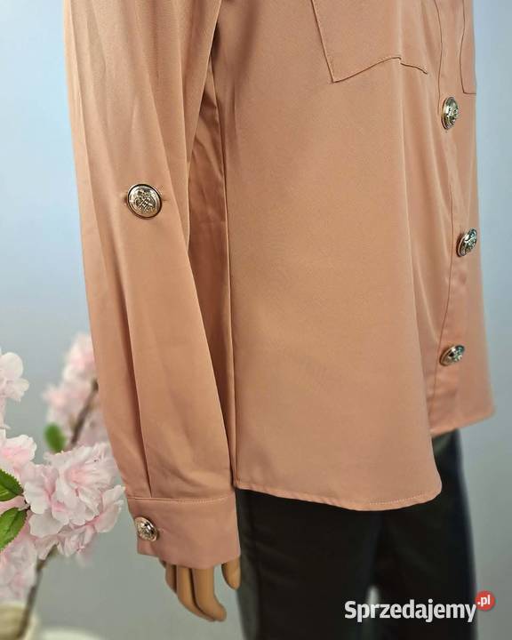 Koszula pudrowy róż elegancka butikowa S 36 Bez wzoru mazowieckie Augustówka