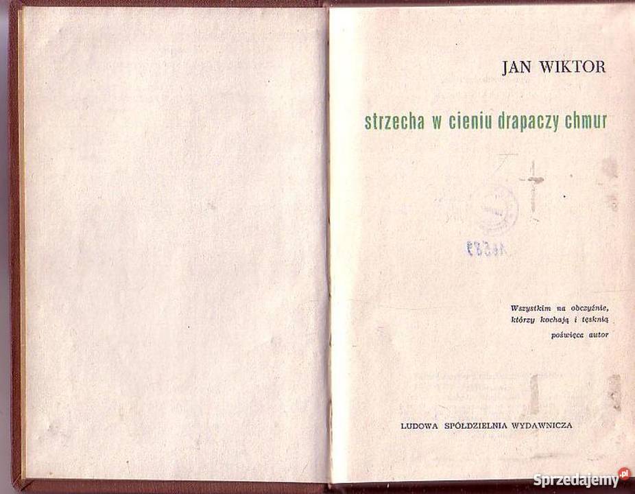 0134 STRZECHA W CIENIU DRAPACZY CHMUR JAN WIKTOR Czyrna