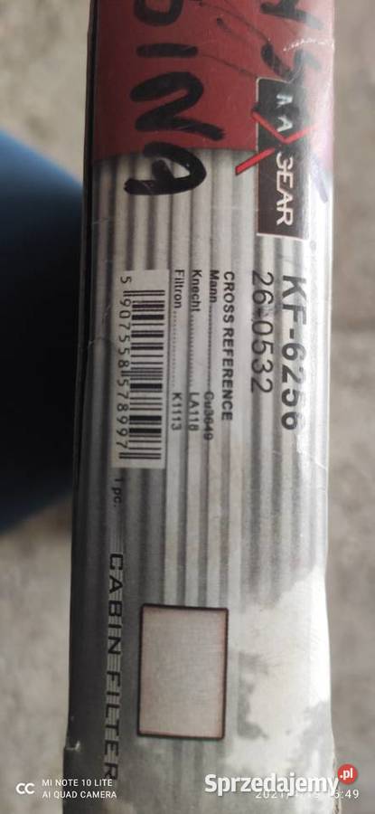 FILTR KABINY FORD TRANSIT 00 MAXGEAR KF6256 dostawcze Koronowo