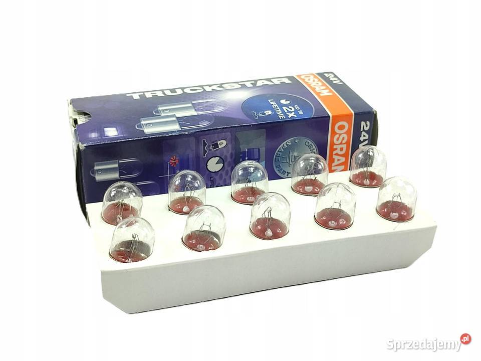 ŻARÓWKA KOMPLET 10 OSRAM 24V R5W 5W BA15S