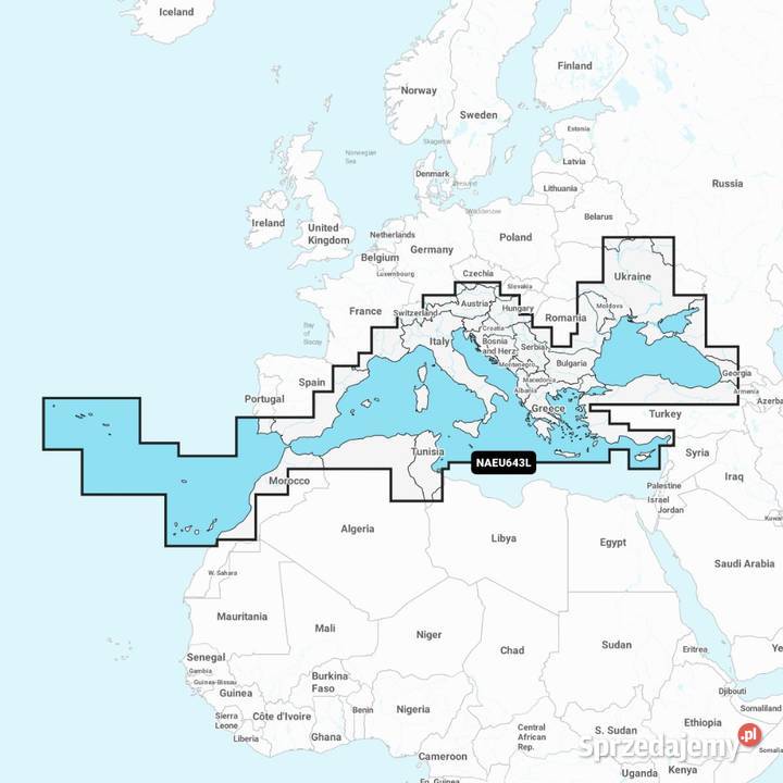 Mapa Navionics+ NAEU643L 43XG Chorwacja Grecja M.Śródziemne