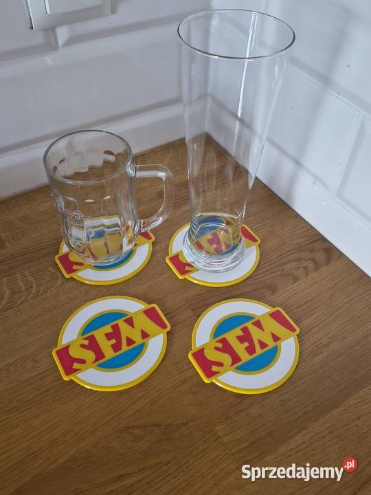 Zestaw 4 podkładek pod szklanki z logo SFM Junak