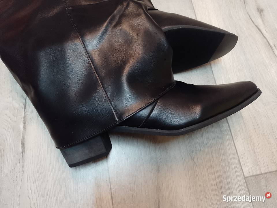 42 Czarne Kozaki kowbojki Wieczorowe NOWE 27cm Kraków