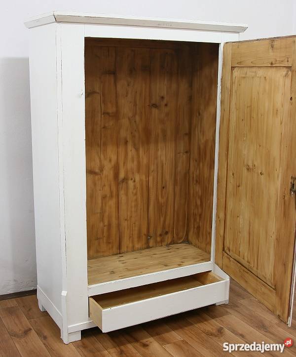 Szafa Ludowa Bielona VINTAGE AntykiMarki