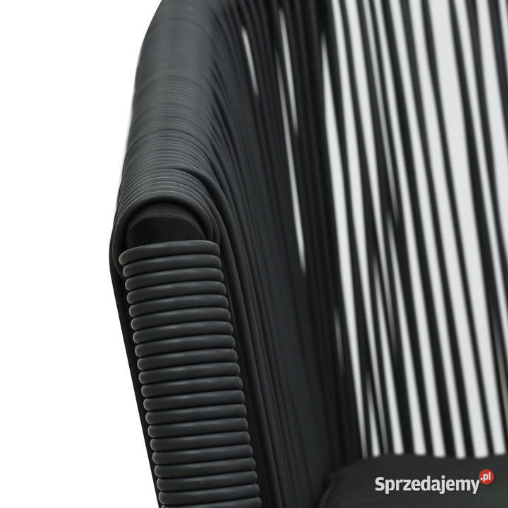 Krzesła ogrodowe 2 czarne rattan PE WM48135 Warszawa sprzedam