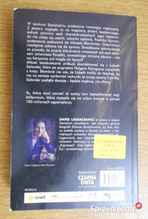 David Lagercrantz Millennium Ta która musi lubelskie Parczew