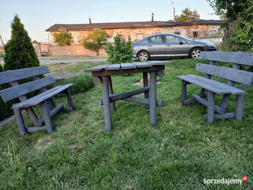 Ławki stolik ogrodowy zestaw