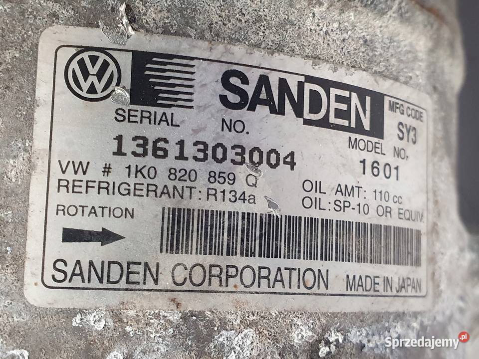 SPRĘŻARKA KLIMATYZACJI VW Golf V Passat B6 19 Chełm