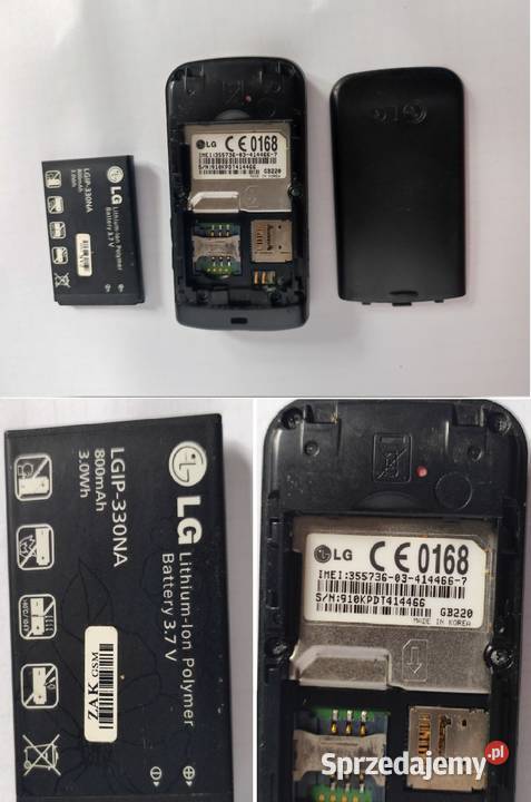 stary sprawny telefon komórkowy LG z klapką