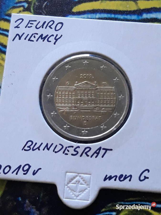 2 Euro Niemcy 2019 r Bundesrat men G UNC sprzedam