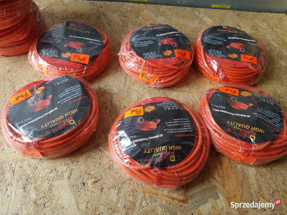 PRZEDŁUŻACZ OGRODOWY GRUBY BUDOWLANY 30M 3x25mm Głogowa
