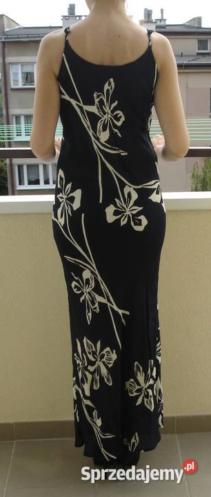 Nowa letnia długa sukienka na ramiączkach S Kwiatki Bochnia